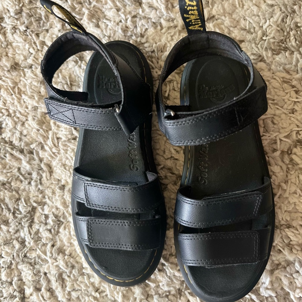 Doc Martens Airwair Klaire Y Black Adjustable Sandals Womens Size US 6 - Picture 2 of 6